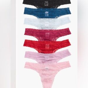 Nordstrom rack 7 days of undies- sz xl NIB 7 pair of lace thong underwear $60